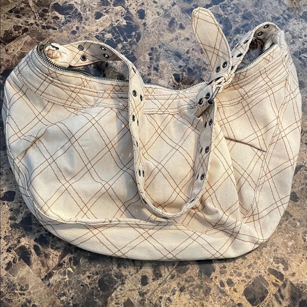 Plaid Beige Shoulder Bag - Picture 6 of 9